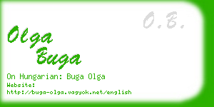 olga buga business card